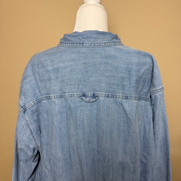 Aerie Denim Long Sleeve Oversized Shirt Size Medium - Picture 8 of 11